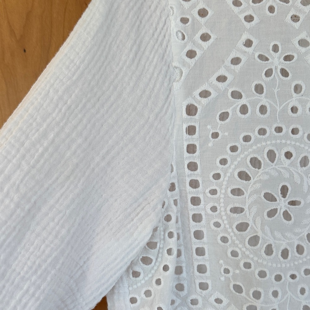 Charlie B Eyelet Button-Up Top - Picture 9 of 10